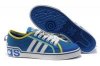 臺北易購adidas2012 adidas鞋子目錄潮流麻布鞋adidas專賣店男款帆布藍白配色